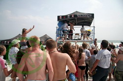 Waterboyz surf & skim contest product toss from the judge's booth