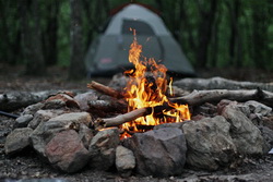 image: Camp fire on Sassafrass Hill, Pine Mountain Trail, Georgia