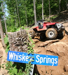 image: big bad jeep at the top of Whiskey Springs, Gray Rock, Alabama